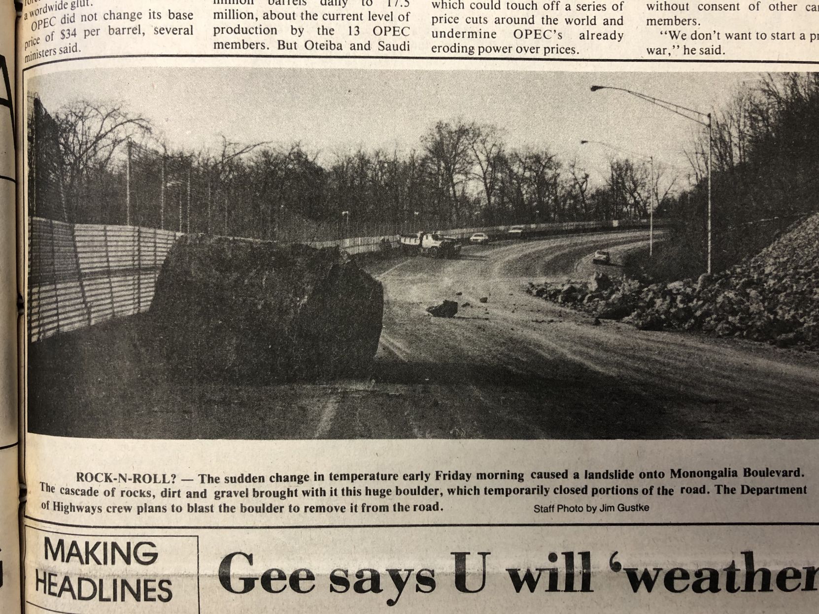 Jan. 25, 1983 rock slide